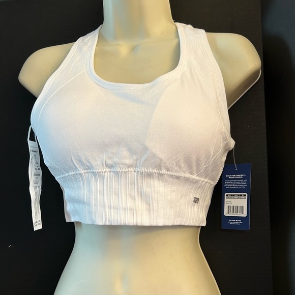 Marika athletic comfy seamless design sports bra in white Sz-L NWT K15 - Picture 4 of 13